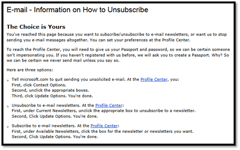 unsubscribe